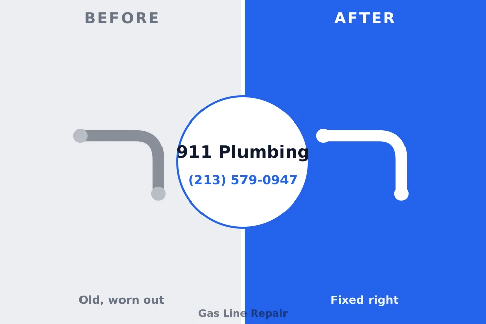 Before and after: plumbing company Muenster, TX